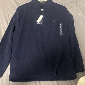 Izod Charcoal and Navy Knit Pullover